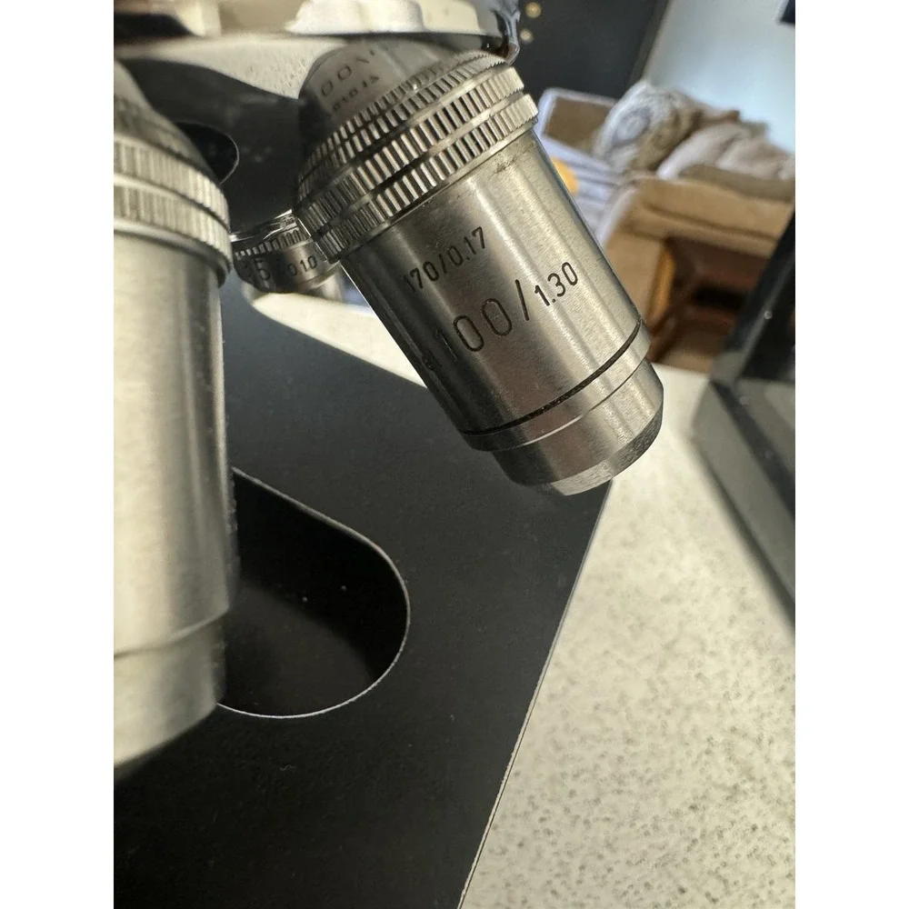Vintage Ernst Leitz Wetzlar Germany Microscope, Case, Slides and More SEE PICS!